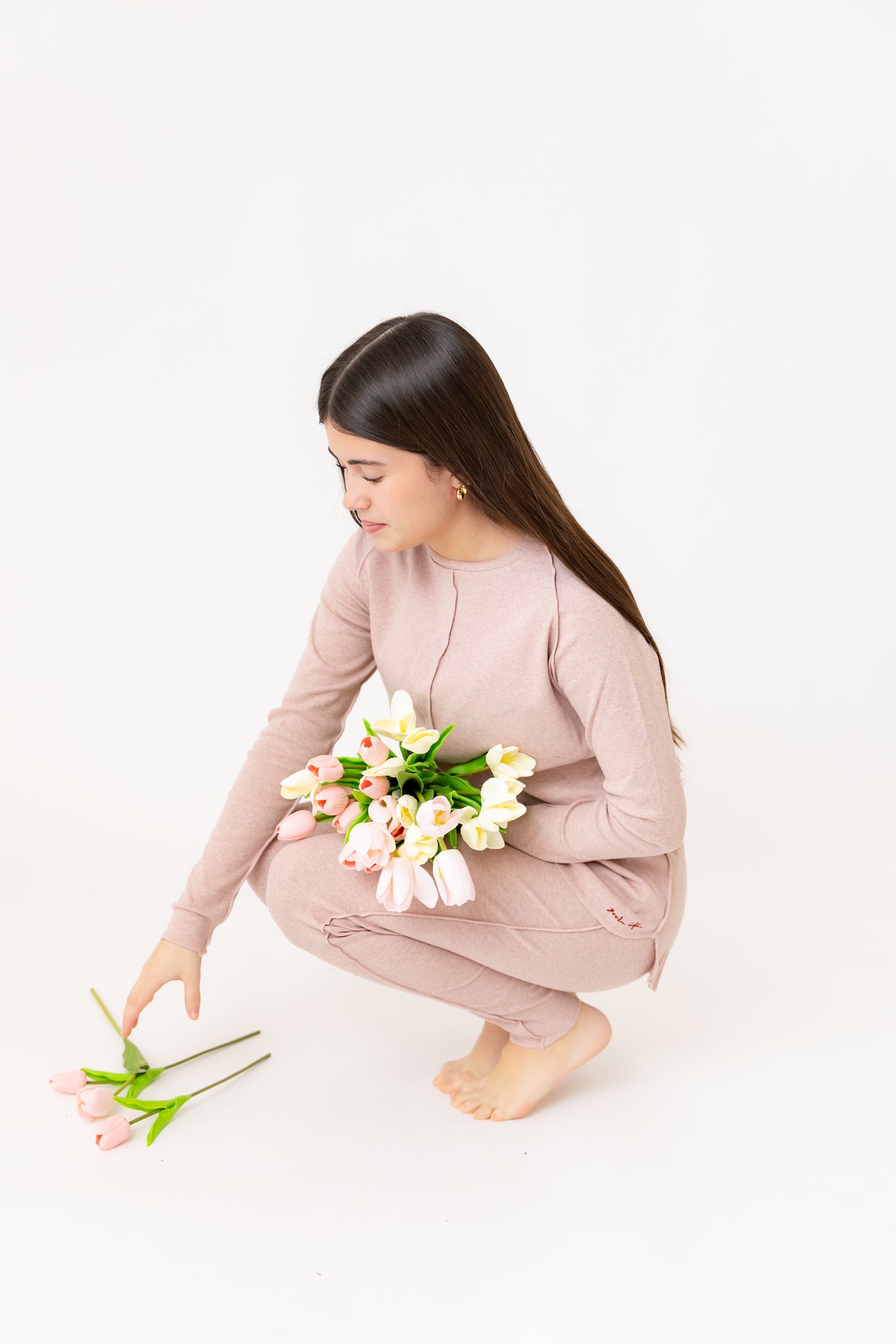 Ribbed Loungewear Rose Heathered