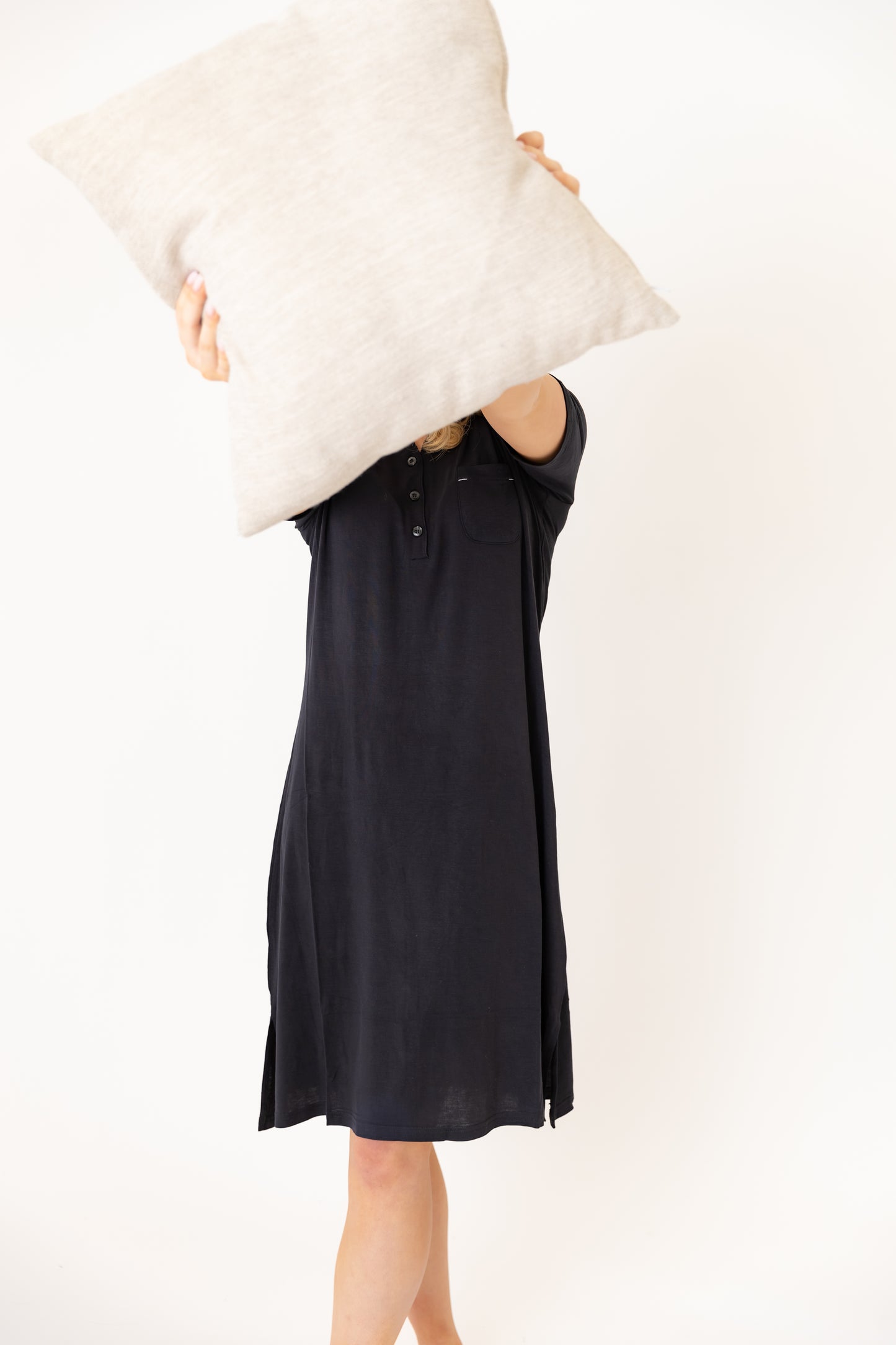 Short Sleeve Nightshirt Black